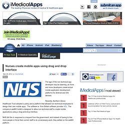 Nurses build mobile apps through mobile application development platform