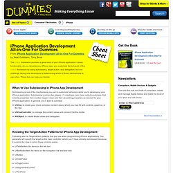 iPhone Application Development All-in-One For Dummies Cheat Sheet