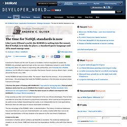 The time for NoSQL standards is now