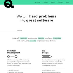 Web engineering and design team at Quick Left