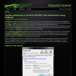 Locally publishing a VS2010 ASP.NET web application using MSBuild