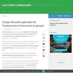 Groups. Nouvelle application de Facebook pour la discussion en groupe