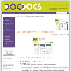 Une application Android DocpourDocs