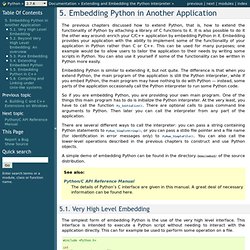 5. Embedding Python in Another Application