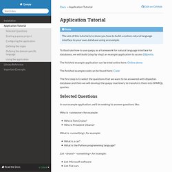 Application Tutorial — Quepy 0.1 documentation