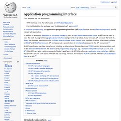 Application programming interface