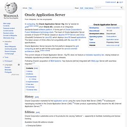 Oracle Application Server Wiki