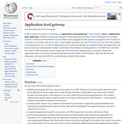 Application-level gateway