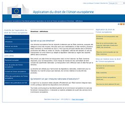Application du droit de l'Union européenne