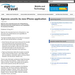 Egencia unveils its new iPhone application