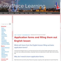 Application forms fill out basic forms English