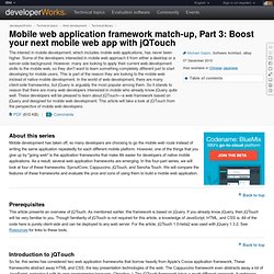 Mobile web application framework match-up, Part 3: Boost your next mobile web app with jQTouch