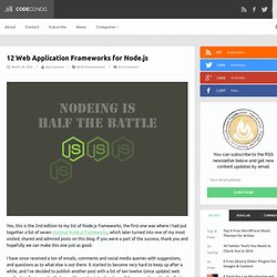 12 Web Application Frameworks for Node.js