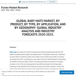 GLOBAL BABY MATS MARKET, BY PRODUCT, BY TYPE, BY APPLICATION, AND BY GEOGRAPHY- GLOBAL INDUSTRY ANALYSIS AND INDUSTRY FORECASTS 2020-2025. – Site Title