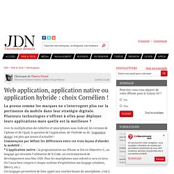 Web application, application native ou application hybride : choix Cornélien !