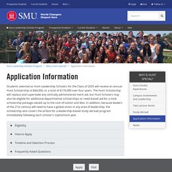 Application Information - SMU (Southern Methodist University)