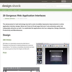 20 Gorgeous Web Application Interfaces
