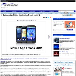 10 Cutting-edge Mobile Application Trends for 2012