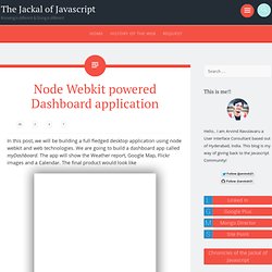 Node Webkit powered Dashboard application