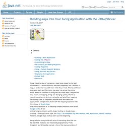 Building Maps into Your Swing Application with the JXMapViewer
