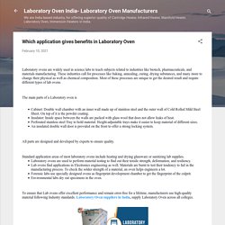 Which application gives benefits in Laboratory Oven