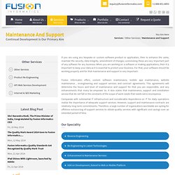 Software, Mobile App and Web Application Maintenances Services by Fusion Informatics