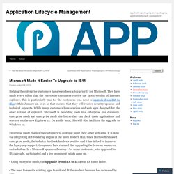 Microsoft Made It Easier To Upgrade to IE11