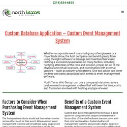 Custom Database Application - Event Management System
