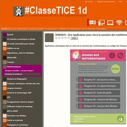 SDM2019 - Une application pour vivre la semaine des mathématiques