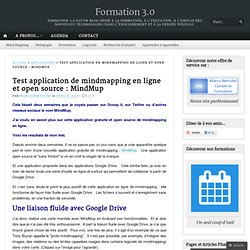 Test application de mindmapping en ligne et open source : MindMup