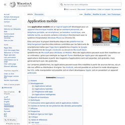 Application mobile