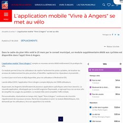 L’application mobile "Vivre à Angers" se met au vélo