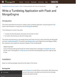 Write a Tumblelog Application with Flask and MongoEngine