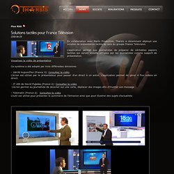 News Tharsis Software - application tactile, multitouch, logiciel tactile, tactile, multitouch
