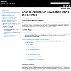 Change Application Navigation Using the SiteMap