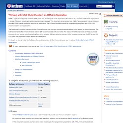 Working with CSS Style Sheets in an HTML5 Application - NetBeans Tutorial