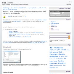 ASP.NET MVC Example Application over Northwind with the Entity Framework - Brad Abrams