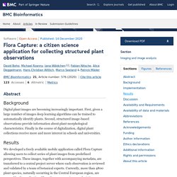 Flora Capture: a citizen science application for collecting structured plant observations