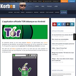 TOR pour Android avec Orbot