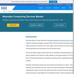 Wearable Computing Devices Market By Types, Application, Technology & Region for 2014 – 2020