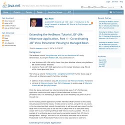 Extending the NetBeans Tutorial JSF-JPA-Hibernate Application, Part 1 - Co-ordinating JSF View Parameter Passing to Managed Bean