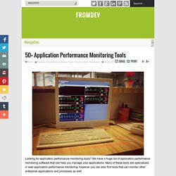 50+ Application Performance Monitoring Tools