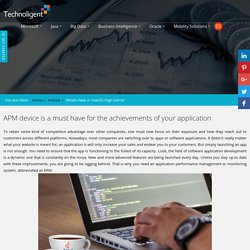 How APM is help to manage the performance of your application