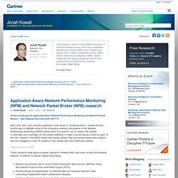 Application Aware Network Performance Monitoring (NPM) and Network Packet Broker (NPB) research