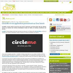 CircleMe et son application poursuivent sur leur lancée
