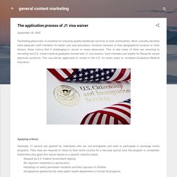 The application process of J1 visa waiver