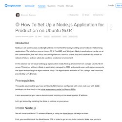 How To Set Up a Node.js Application for Production on Ubuntu 16.04