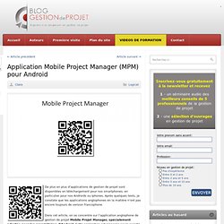 Application Mobile Project Manager (MPM) pour Android