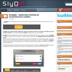 Audiggle – Application desktop de reconnaissance auditive