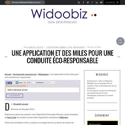 Une application et des miles pour une conduite éco-responsable